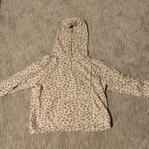Abercrombie & Fitch Cropped Leopard Hoodie